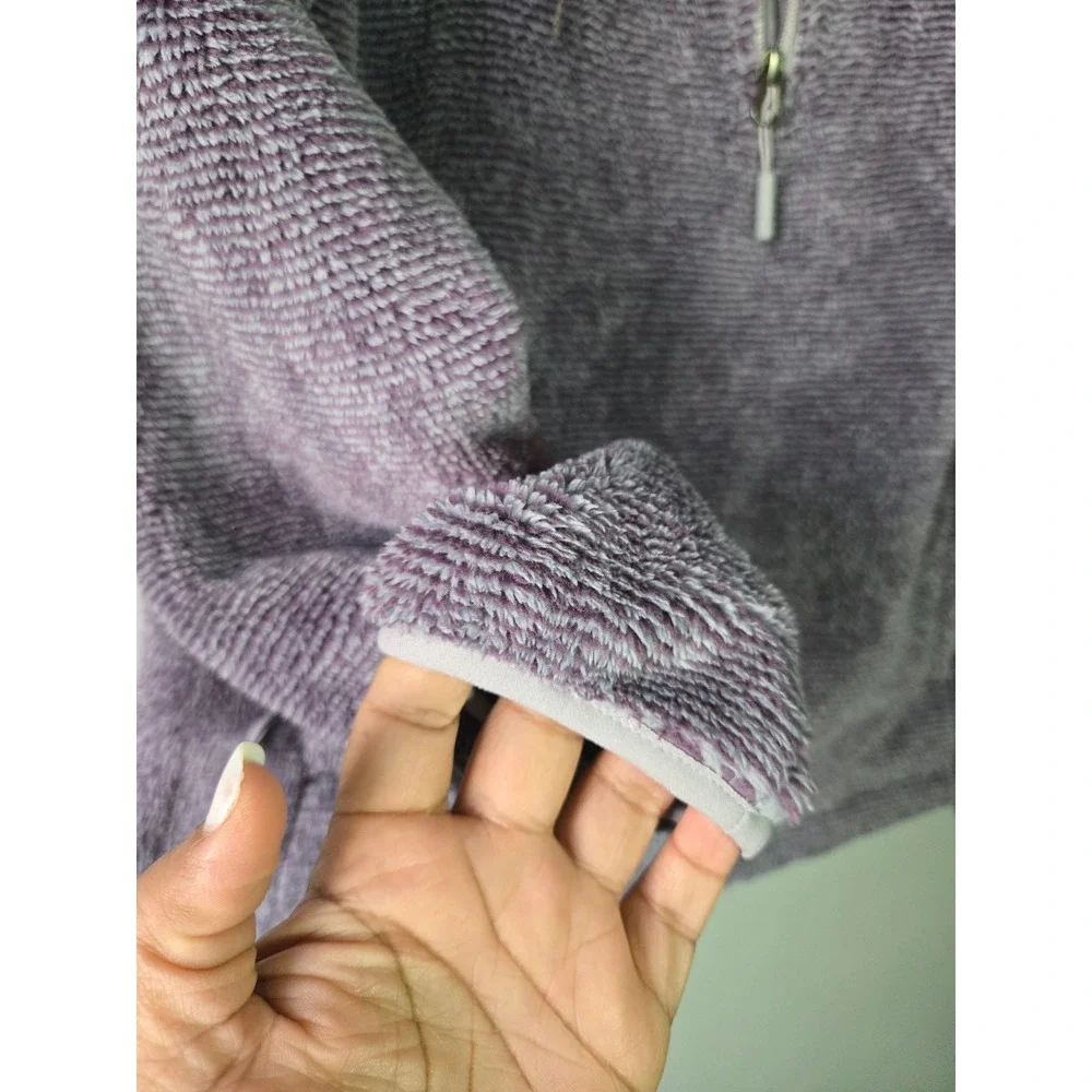 The North Face Lavender Plush Fleece Quarter Zip Pullover Womens‎ Medium Cozy